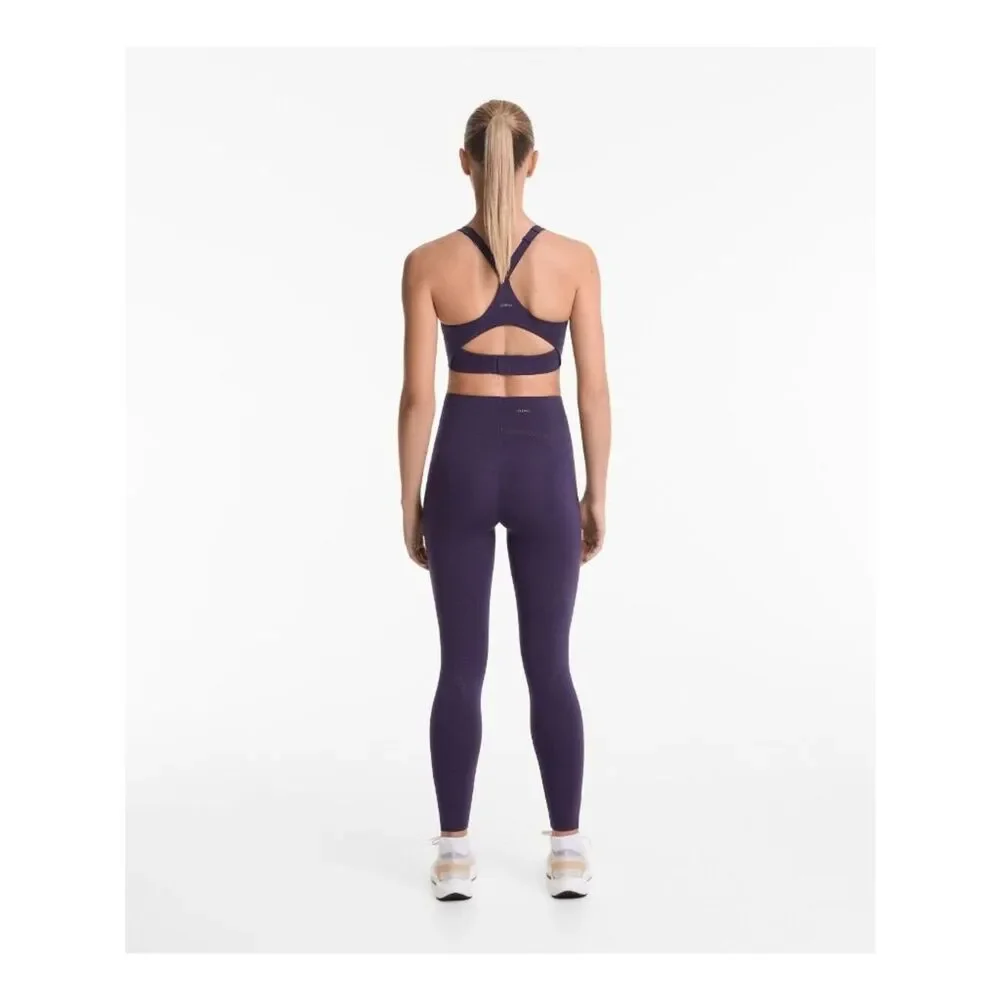 Oysho Compressive Womens Leggings Medium Purple Reflective Detail 3202/254 NWT